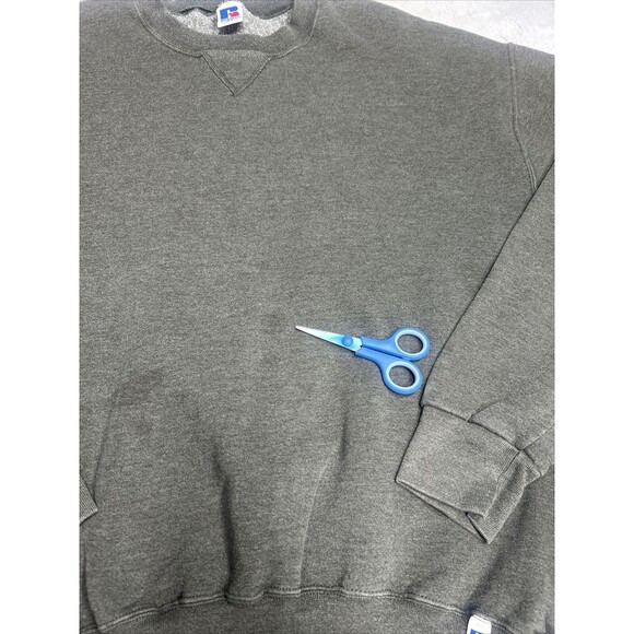 Vintage Russell Athletic Blank Sweatshirt Men’s Size XLT Olive Green Crewneck - Picture 4 of 10